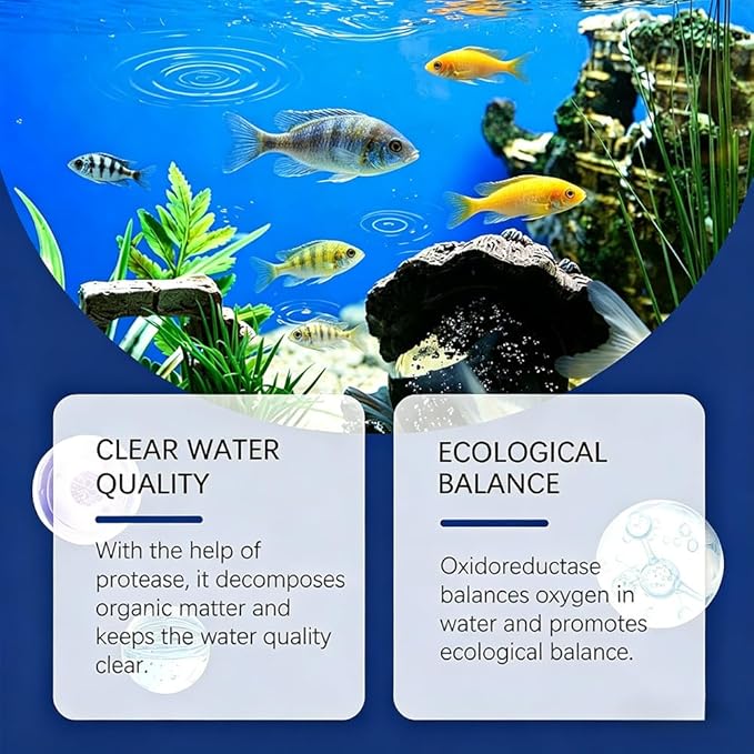 Fast-Acting Aquarium Water Clarifier, Clears Cloudy Fish Tank, Powerful Freshwater Aquarium Water Purification Clarifier, Liquid State Clarifying Agent, Safe & Gentle Formula (A＋B)