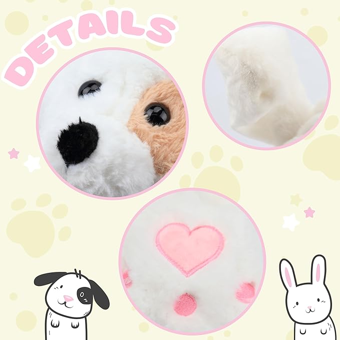 Bubblepompom Animal Hat with Ears Moving Jumping Pop Up Beating Hat Plush Holiday Cosplay Dress Up Funny Gift for Kids