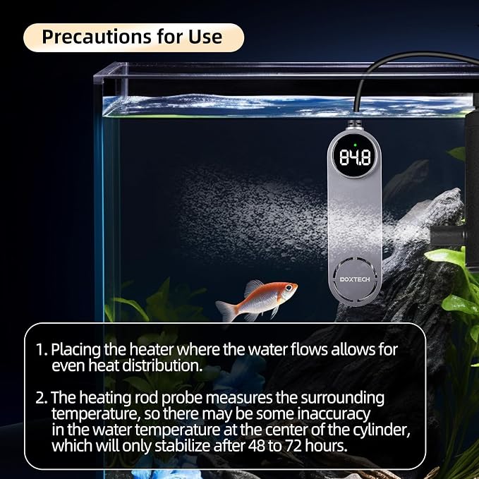 boxtech 300w Fish Tank Heater - Aquarium Heater with Led Digital Display, External Temperature Controller, Overheat Protection for 35 to 70 Gallon Tank
