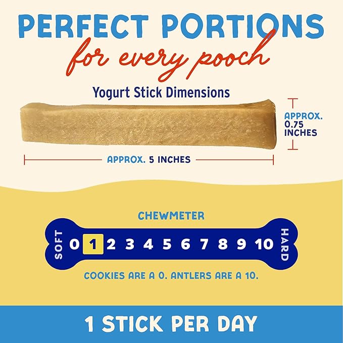 Himalayan Dog Chew Yogurt Sticks, Bacon Flavor, Dog Treats with Prebiotics, Probiotics & Protein, Digestive Support, Lactose & Gluten Free, Natural Dog Treat for All Breeds, Made in America, 4 pk