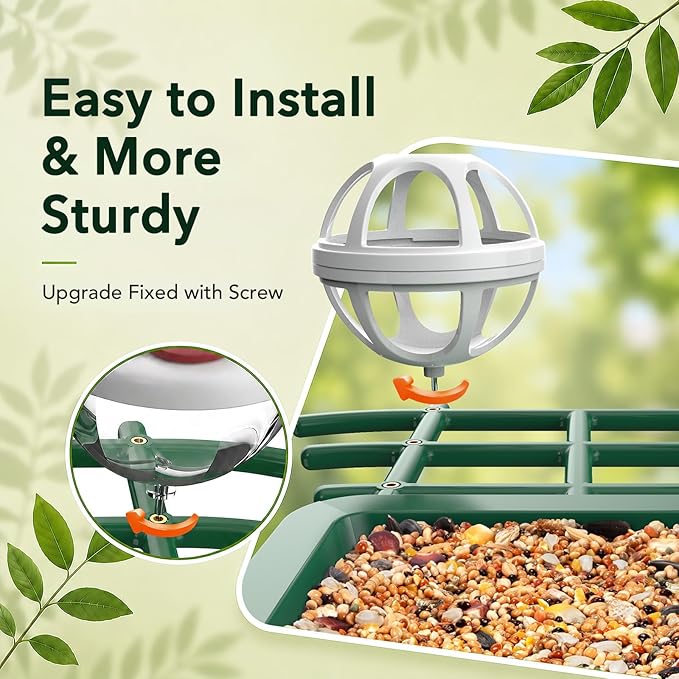 Bird Feeder with Camera Accessories, Include 1 Bird Perch, 1 Mini Hummingbird Feeder, 1 Suet Ball Feeder and 1 Water Box, Fit G02 Bird Camera Feeder