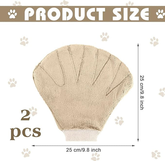 2 Pcs Sugar Glider Bonding Mitt, Calming Sleeping Glove, Bite Proof Animal Handling Gloves, Hedgehog Accessories Calming Glove for Train Your Sugar Glider Small Animals Hamster Rats Pet (Beige)