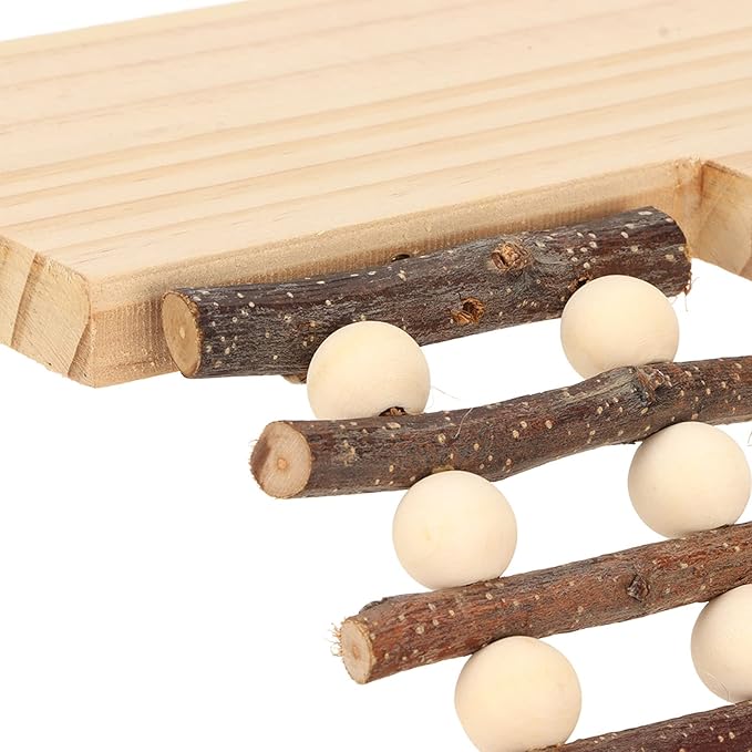 Ejoyous Hamster, Hamster Play Wooden Climb with Climbing Ladder for Dwarf Syrian Hamsters and Small Animal