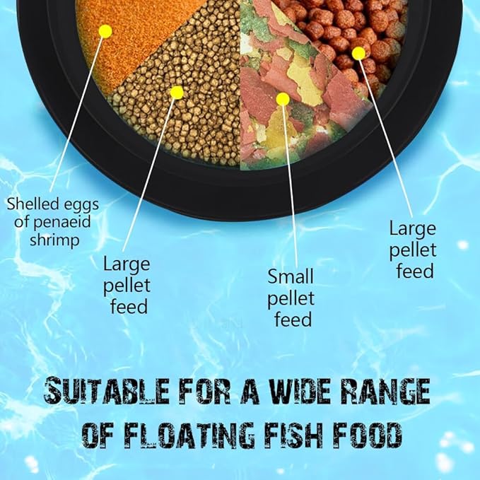 Fish Feeding Ring, Fish Safe Floating Food Feeder Circle Blue, with Suction Cup Aquarium, Square and Round Shape Fish Tank Towels - for Guppy, Betta, Goldfish, Etc (1 Circle)