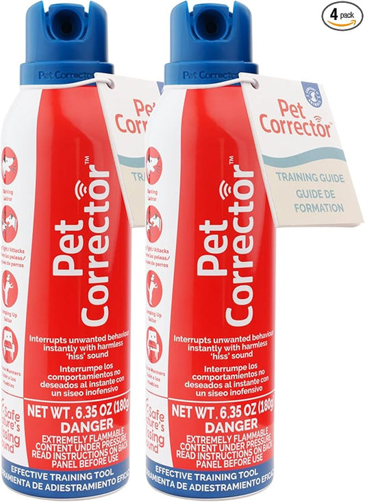 PET CORRECTOR Dog Trainer, 200ml. 4 Pack- Stops Barking, Jumping Up, Place Avoidance, Food Stealing, Dog Fights & Attacks. Help stop unwanted dog behaviour. Easy to use, safe, humane and effective.