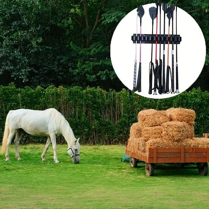 Horse Whip Crop Holder Rack Wall Mounted Bracket Hanger Whip Organizer Horse Trailer Accessories for Tack Room