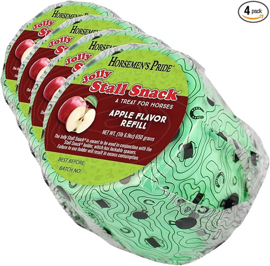 Jolly Pets Horsemen's Pride Treat Refill for Stall Snack Holder Apple (Pack of 4)