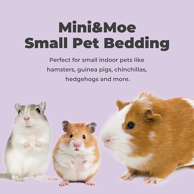 Hamster Bedding: Odor Control and Dust-Free Moisture Absorbent Natural Paper Small Pet Bedding - for Hamsters, Pigs, Guinea and Rabbits, 12 Liters