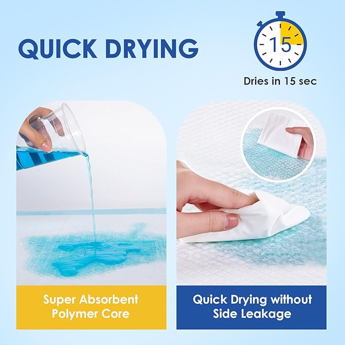 JollyMate 28"x34" Dog Pee Pads Extra Large, 30 Pack X-Large Super Absorbent Pet Pee Pads with Adhesive Tabs, 6 Layers Thick Leak-Proof Potty Pads for Dogs and Puppies