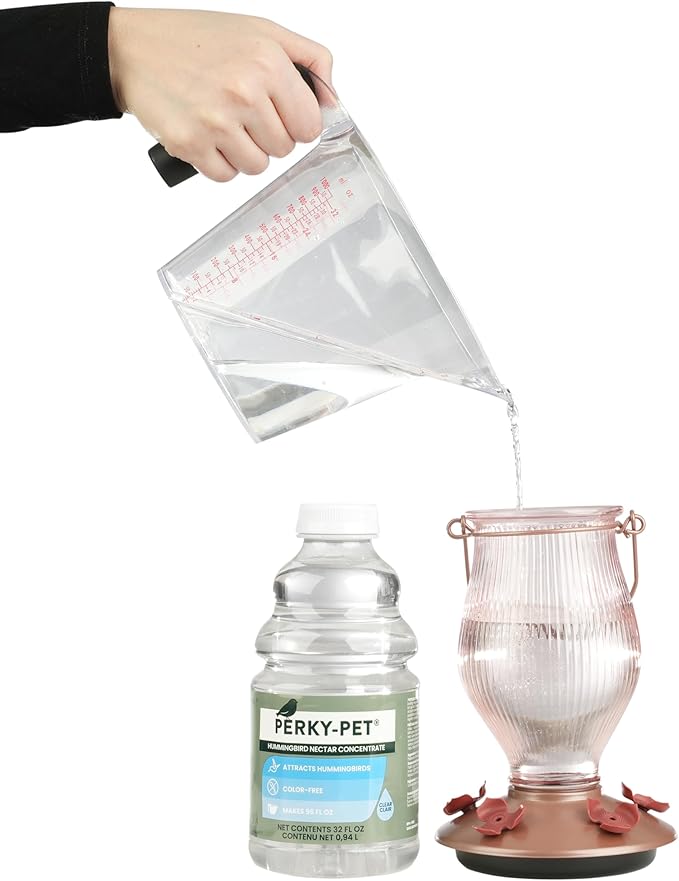 Perky-Pet Hummingbird Nectar Concentrate for Hummingbird Feeder - 32 oz - Makes 96 FL OZ of Food Nectar - 238CL,(Pack of 2)