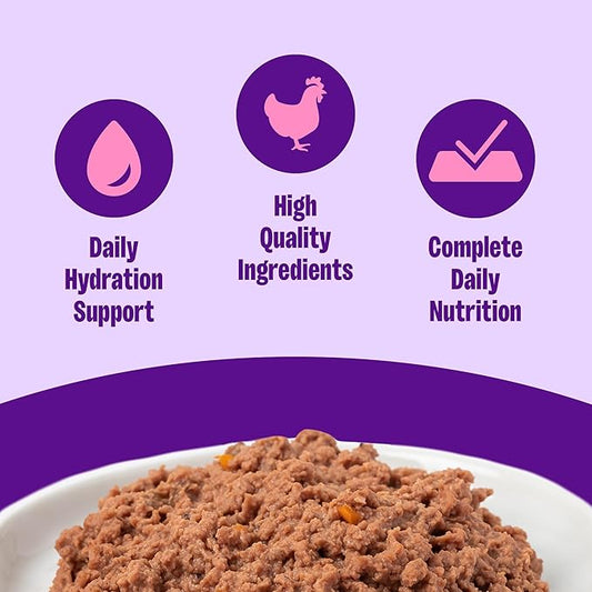 Wellness Complete Health Pate Adult Canned Wet Cat Food, Natural, Protein Rich, Grain Free, Chicken and Herring Dinner Recipe, 3 oz, Pack of 24 Cans