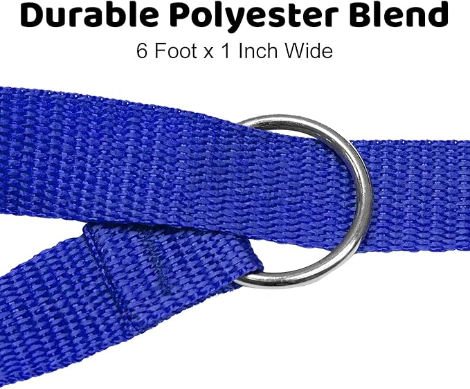 Downtown Pet Supply - 6ft Dog Kennel Slip Lead - Veterinarian, Grooming, Daycare & Rescue Supplies - One Size Leads for Dogs Bulk - 1" Thick 24 Pack