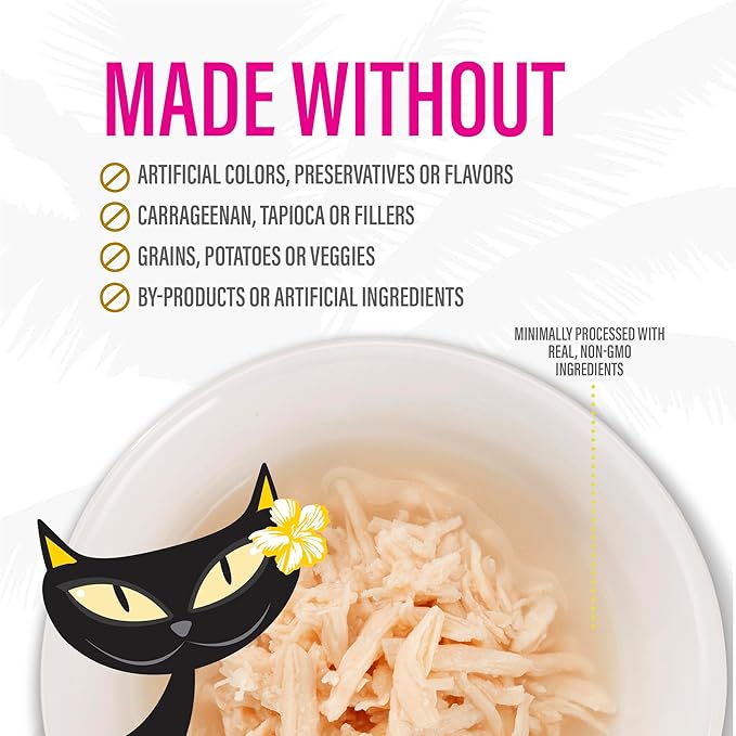 Tiki Cat Born Carnivore Complements Wet Cat Food Topper, High Protein & Limited Ingredient, Chicken, 2.1 oz. Pouch (12 Count)