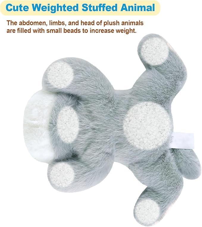 Ditucu Cute Palm-Sized Cat Stuffed Animal Soft Capibara Plush Doll Small Kitten Plushies Toys Gifts for Kids Grey 7.8 inch