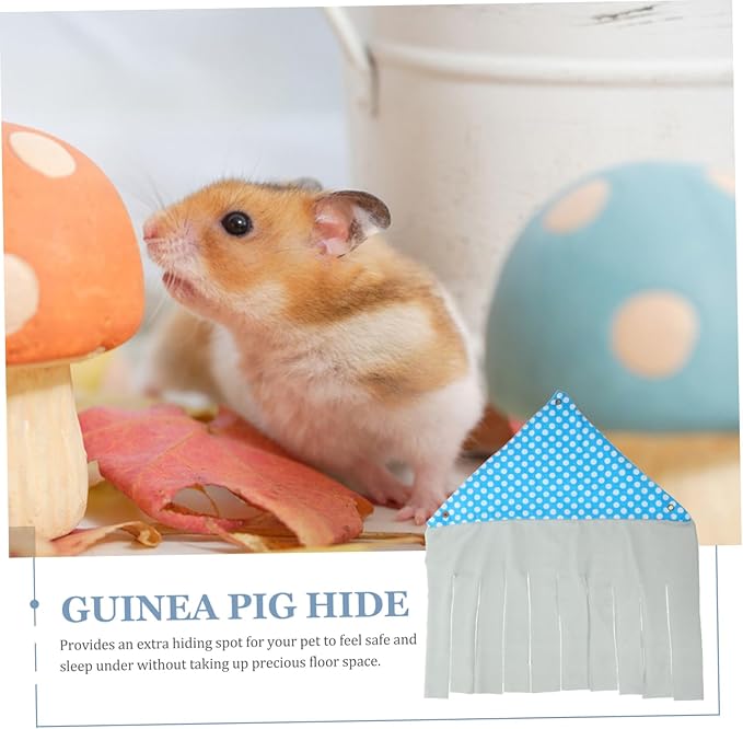 Totority Guinea Pig Hideout Corner Hammock Durable Small Animal Hideaway for Stress Relief Easy to Install Pet Accessory for Hamsters Rabbits and Ferrets Gray