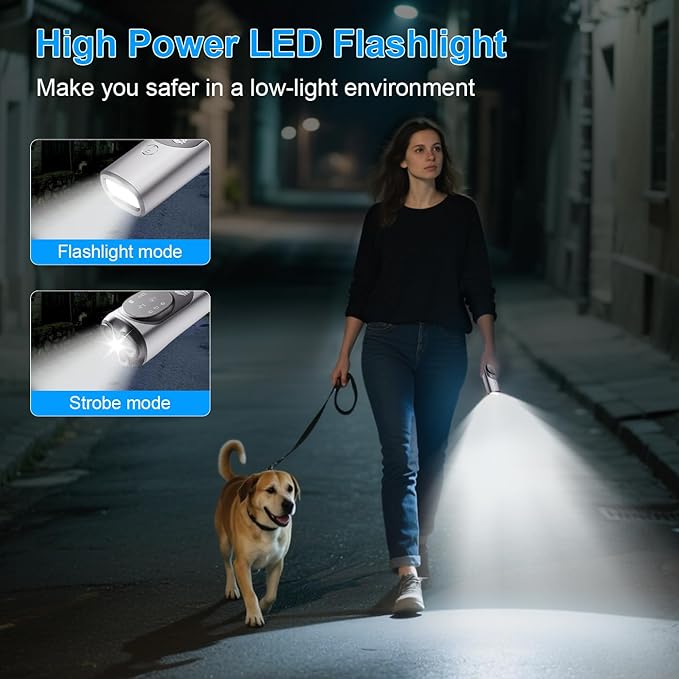 Dog Bark Deterrent Device, Anti Barking Device for Dogs, Ultrasonic Dog Bark Deterrent to Stop Barking 50 ft, Barks No More Dog Training Device, Barking Silencer for Dog Training