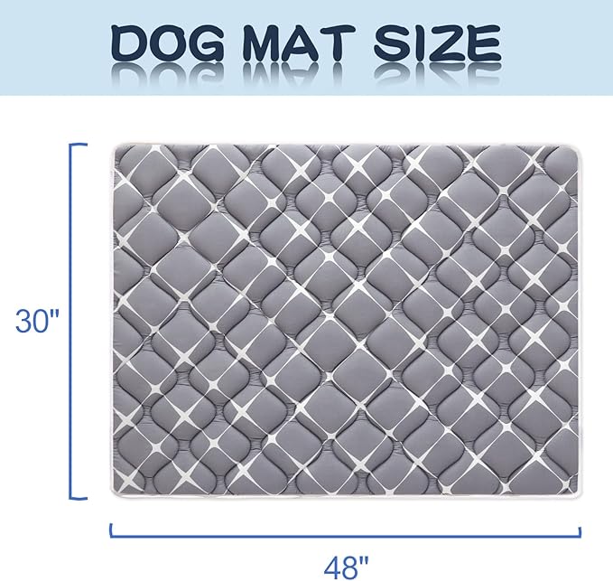 Bubble bear Dog Crate Mat - Ultra Soft, Washable & Anti-Slip Kennel Pad for Small/Medium/Large Dogs, Dark-Hued to Hide Stains (48"x30")