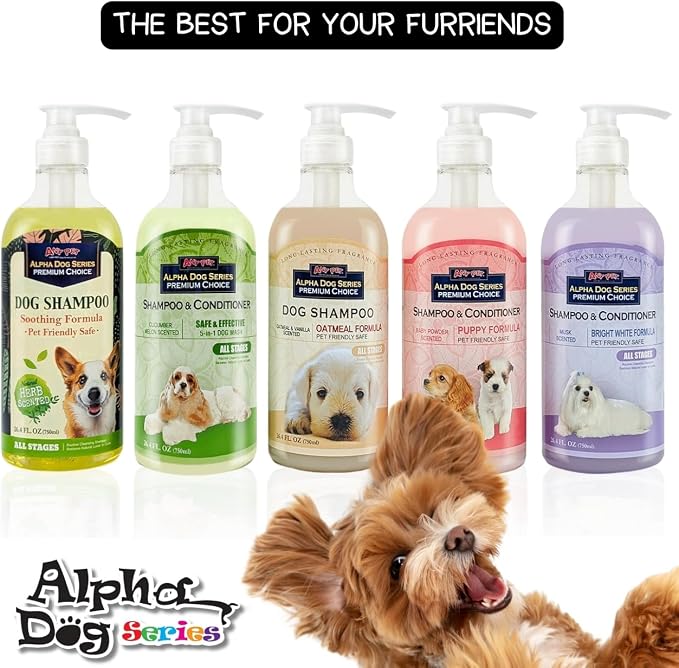 Grooming Natural Herbal Dog Shampoo, pH Balanced Shampoo for Dogs, Moisturizing Soothing Dog Shampoo for Sensitive Skin - 26.4 fl. oz.