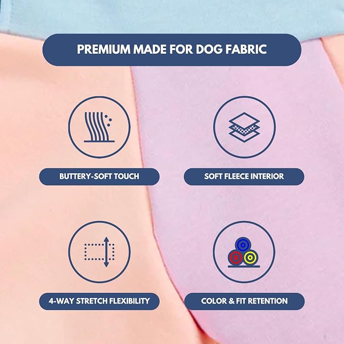 Spark Paws Dog Hoodie – Premium Dog Sweater for Small, Medium, and Large Dogs | Warm Outfits for French Bulldogs, Pitbull, Puppy, Winter Jacket Alternative - Cotton Candy - 4XL