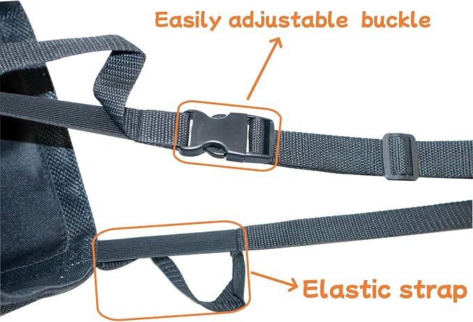 Horse Feed Bag for Grain, Medium, Heavy Duty Durable Mesh Horse Feeder with Adjustable Strap, Comfortable Neck, Reinforced Waterproof Bottom Horse Muzzle Feed Bag