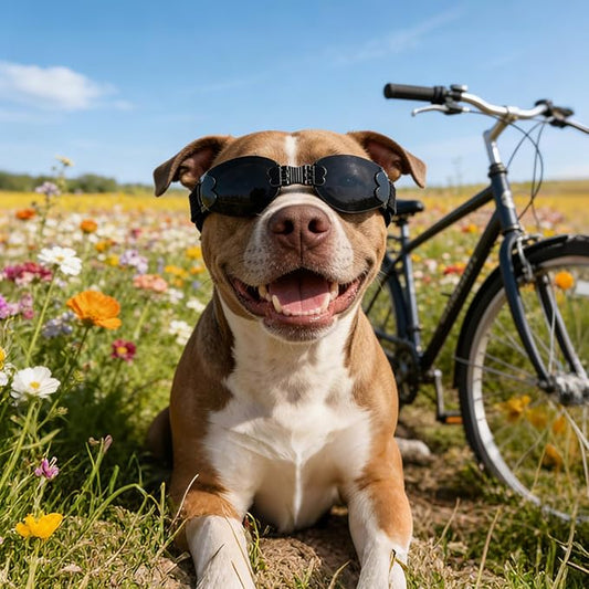 Dog Goggles Large Breeds, UV Protection Dog Sunglasses, Outdoor Activities Hiking/Camping Windproof Adjustable Doggy Glasses for Medium to Large Pet Eyewear