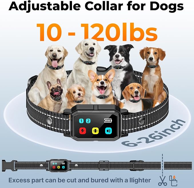 Dog Training Collar, 3300FT Dog Training Collar with Remote, IPX7 Waterproof Collar with Beep, Vibration, Fits for Large Medium Small Dogs, Keypad Lock and Flashing Light (10-120Lbs)