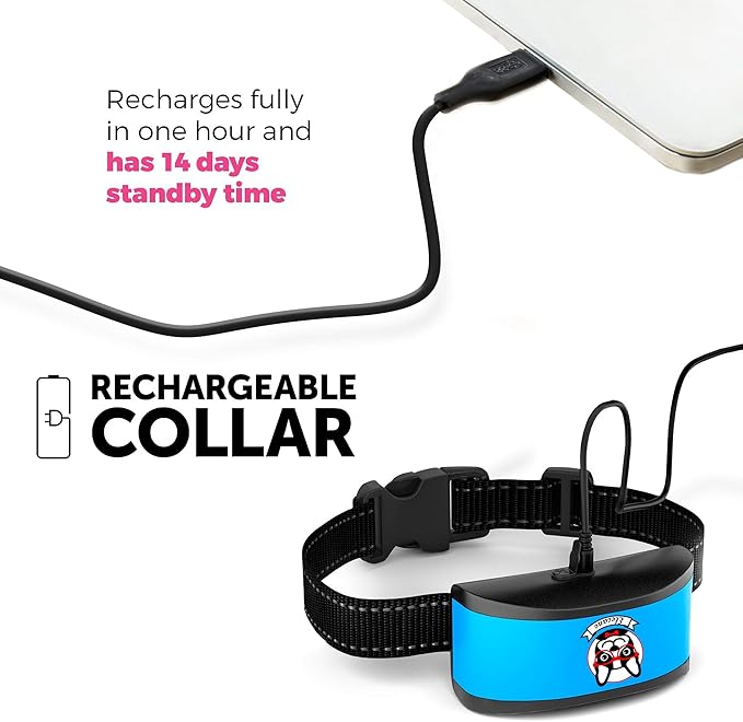 Small Dog Bark Collar Rechargeable - Anti Barking Collar for Small Dogs - Smallest Most Humane Stop Barking Collar - Dog Training No Shock Bark Collar Waterproof - Safe Pet Bark Control Device