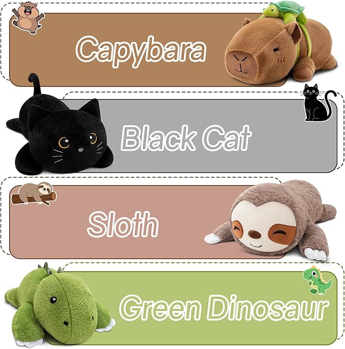 SQEQE Weighted Stuffed Animals Dinosaur Plush, Weighted Stuffed Animals Dino Plushies for Cozy Comfort, Soft T-Rex Pillow Toy for Kids Adults, Valentines & Birthday Gifts 13.8 Inch, 1.7 Lbs