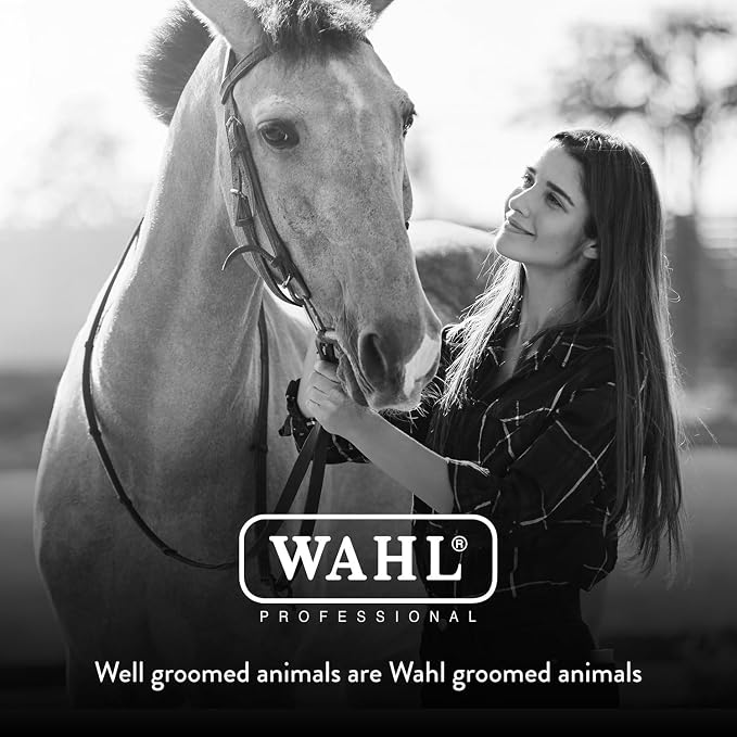 WAHL Professional Animal Mane & Tail Brush - Ergonomic Black Braiding Comb (#858708) for Equine Grooming