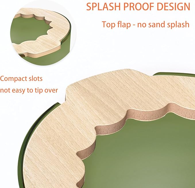 Marchul Hamster Sand Bath Box & Litter Box with Cleaning Scoop, Easy to Clean Bathroom for Dwarf Hamsters, Syrian Hamsters, Gerbils, Small Pets (Green)
