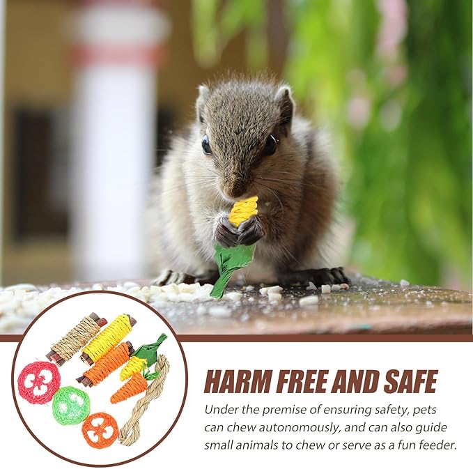Small Pet Teeth Cleaning Chew for Hamsters Rabbits Guinea Pigs Indoor Fun Dental Care Accessories for Healthy Teeth and Engaging Play