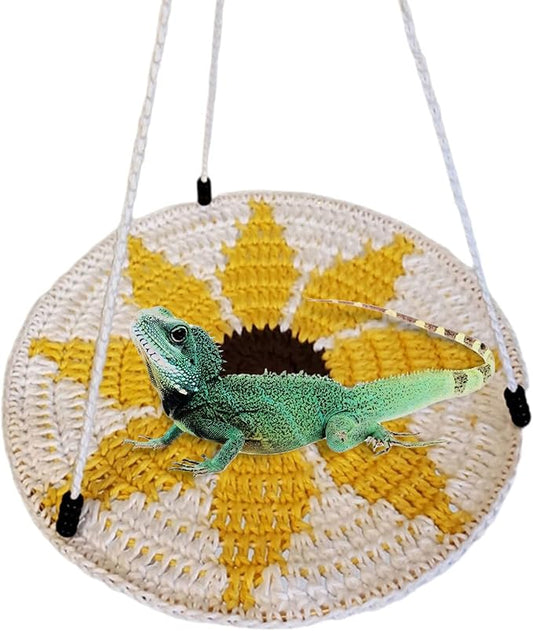 Hamsters Swing Hammock Handmade Small Pet Hanging Bed Handmade Cloth Hamsters Hammock Nest for Lizards Pet