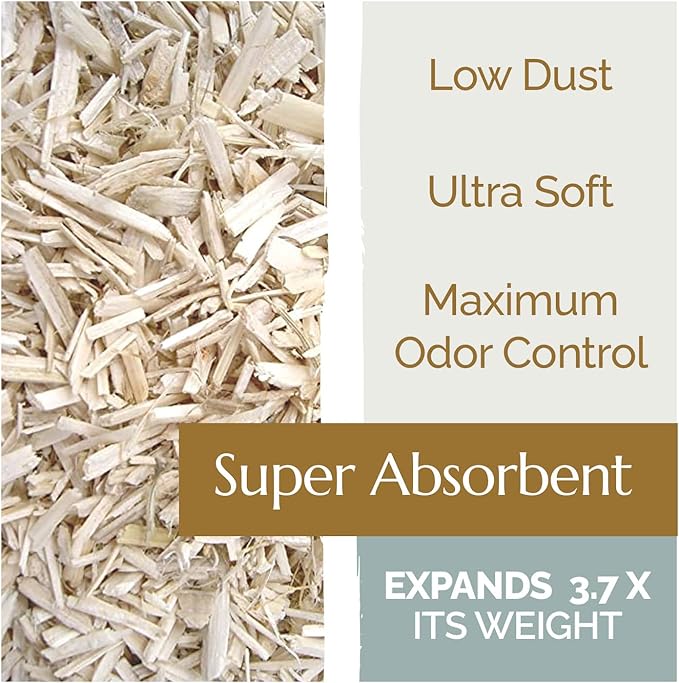 Aubiose French Hemp Bedding 44lb — Chicken Coop & Horse Stall Bedding | Ultra Low Dust, Odor Control, Deep Litter Ready | Premium Hemp Shavings for Chickens, Horses, Rabbits & Small Animals