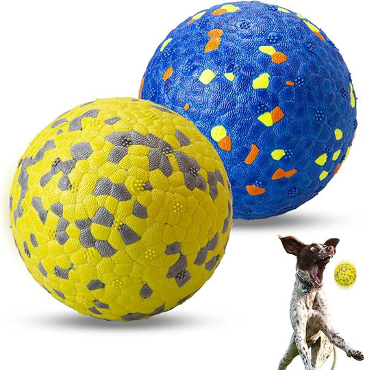 Dog Ball Toys Dog Tennis Ball for Aggressive Chewers Indestructible Bouncy Lightweight Water Toy Fetch Ball for Large Medium and Small Dog