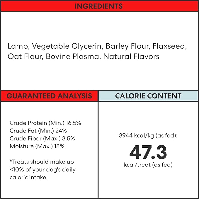 The Pets Table Lamb Limited Ingredient Diet Air-Dried Healthy Dog Treats, 8-Ounce Bag
