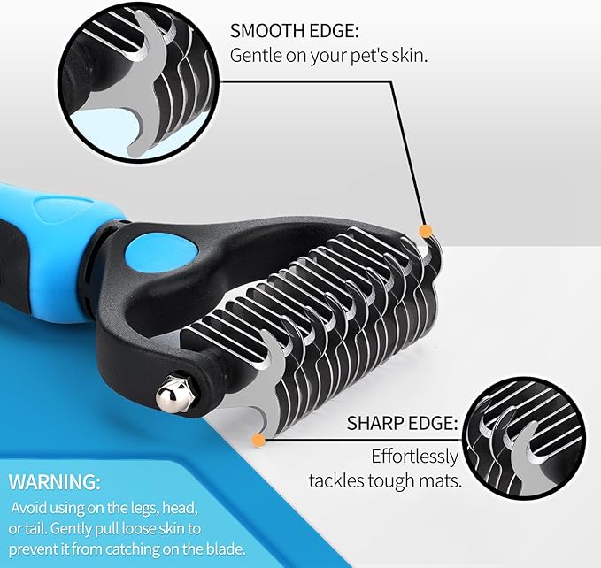 Pjordo Dog Detangler Spray, Natural Dog Leave in Conditioner Spray with Deshedding Brush and Metal Comb, for Grooming and Mat Removal (Lavender)