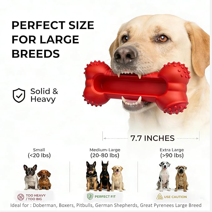 2-Pack Dog Toys Freeze Lick Bones Indestructible Dog Toys for Aggressive Chewers, Freezeable Slow Feeder for Teething Dental Care Toy Relief to Small/Medium Breeds Dog Bone Keep Busy