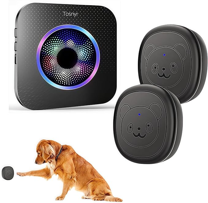 Colorful Doggy Door Bell Wireless, Potty Training Bells for Dogs and Dog Bells to Go Outside, Puppy Clicker with Adjustable Volume,Training Behavior Aid, Door Bell Wireless Essential