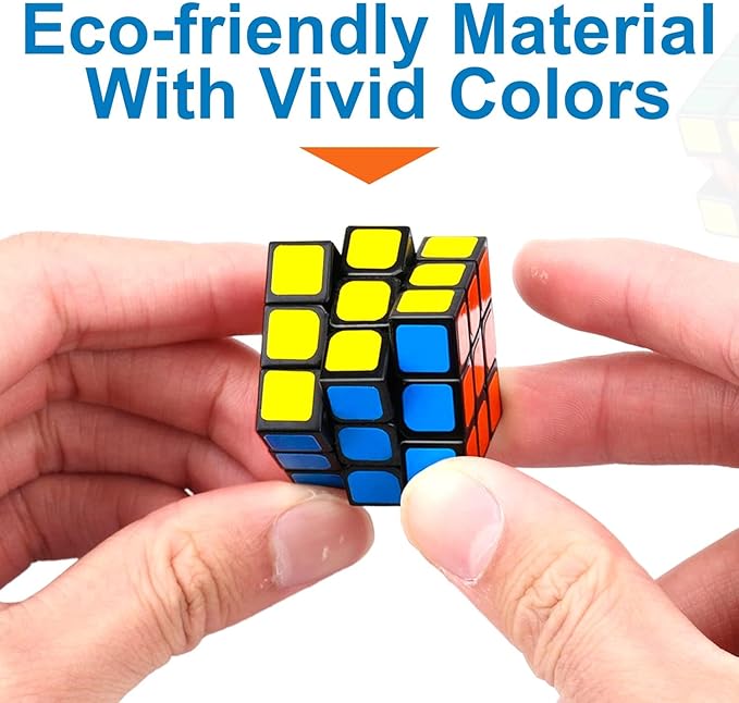 24 Pack Mini 3x3 Cube Puzzle, 1.18 Inch Small Twisty Brain Teaser, Pocket Size Magic Cube Toy for Kids, School Rewards & Classroom Prizes, Birthday Party Favors
