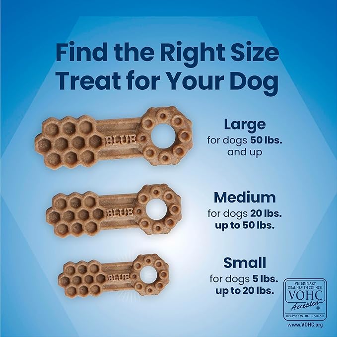 Blue Buffalo Medium Dental Chews Bundle, Natural Dog Treats Enhanced with Vitamins, Minerals, and Other Nutrients, Two 23 oz. Bags
