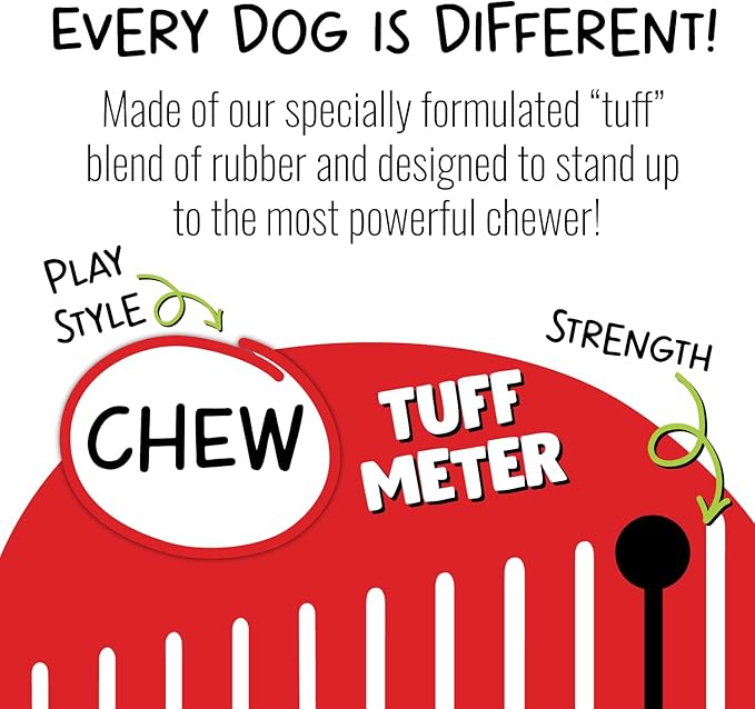 Jolly Pets Tuff Range Tuff Teeter Bouncing Treat Dispenser Dog Toy, 5 Inches, Red
