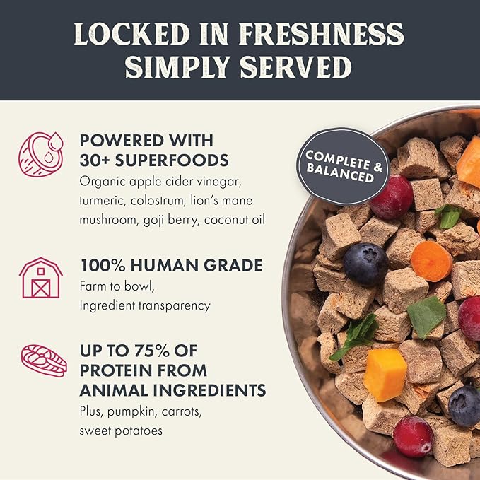 Health Extension Gently Air Dried Salmon Dog Food, (2lb, 907 g) – Complete & Balanced with 85% Animal Protein and 30+ Superfoods for All Life Stages
