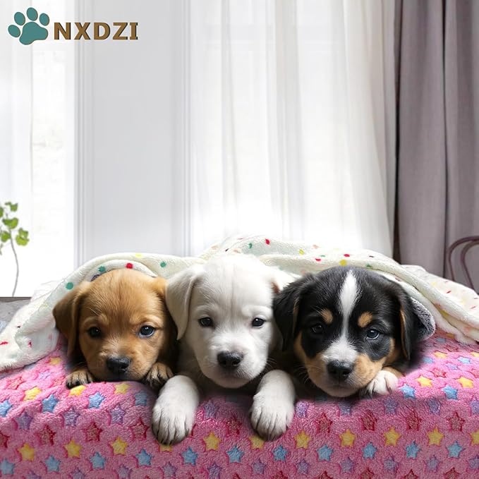 Dog Blankets for Medium Large Dogs Washable, 3 Pack Pet Blanket Washable 41" x 31", Fuzzy Soft Puppy Blanket Throw Cover for Kennel Crate Bed, Blanket for Dogs, Pet Blankets for Dog