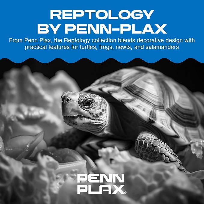 Penn-Plax Reptology Aquatic Turtle Pier and Basking Platform | Floating Above Tank | Decorative, Functional, and Naturally Inspired for Aquariums and Terrariums | Large Size (REP603)