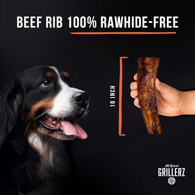 Grillerz Pork Bone, Rawhide Free, All Natural Dog Treat for All Breeds, Gluten Free, Long Lasting, Easy to Digest, For Adult Life Stages