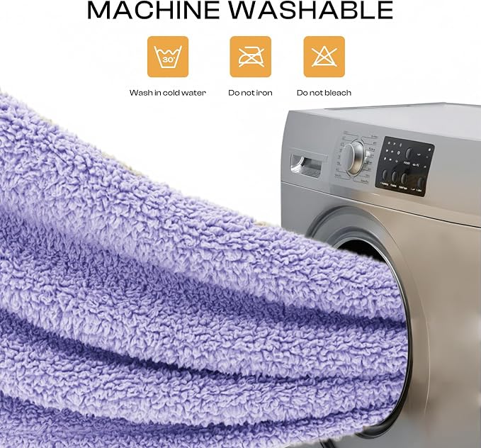 1 Pack 3 Calming Blankets Fluffy Premium Fleece Pet Blanket Soft Sherpa Throw for Dog Puppy Cat Purple Small (23" x16")