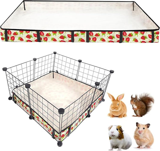 Guinea Pig Cage Liner，Washable Waterproof Oxford Cloth Cage Liners for Small Animals,Hamster Chinchilla Hedgehog Rabbit and Other Small Animals Not Include Cage (28x28 inches)