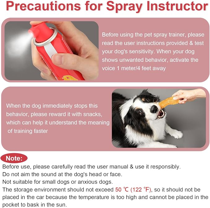 KDSZJDV Corrector Spray Dog Trainer 80ml 3 Pack Dog Corrector Spray for Dogs to Stops Barking, Jumping Up Attacks & Unwanted Dog Behaviour Humane Effective Pet Trainer Spray