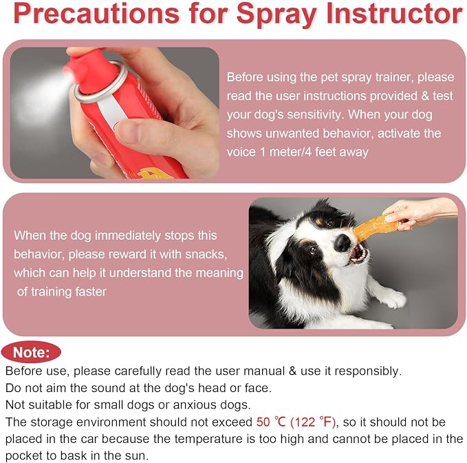 KDSZJDV Corrector Spray Dog Trainer, 80ml 4 Pack Corrector Spray for Dogs to Stops Barking, Food Stealing, Dog Fights, Attacks & Unwanted Dog Behaviour, Safe