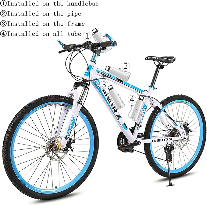 FiveBox Lightweight Aluminum Alloy Bicycle Water Bottle Cage Holder for Outdoor Activities (Silver)
